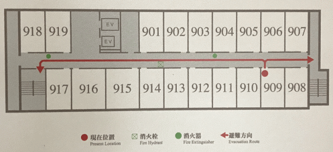 コンフォートホテル八戸の客室配置図