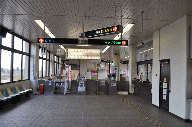 飯坂温泉駅の改札口