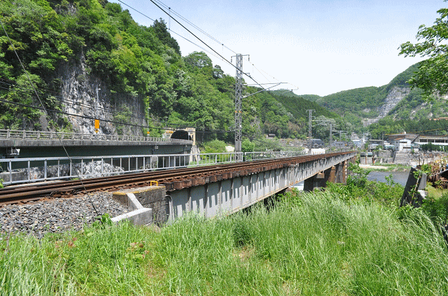 伯備線の井倉鉄橋