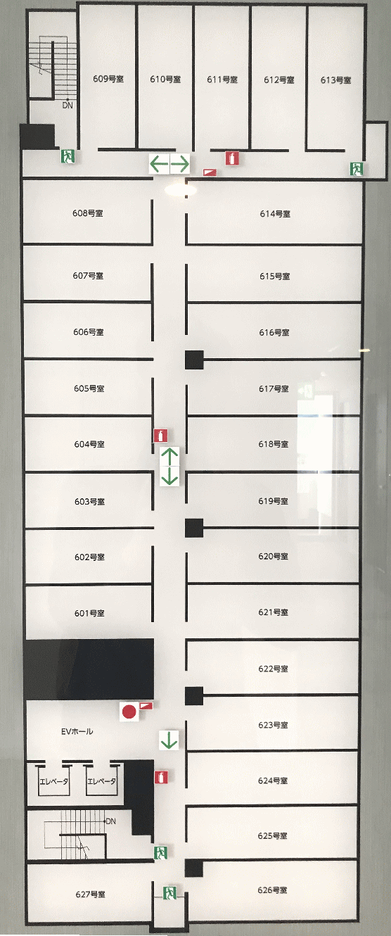 ホテル・ラ・ジェント・プラザ函館北斗の客室配置図