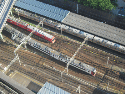 ANAクラウンプラザホテルグランコート名古屋からの鉄道の眺め