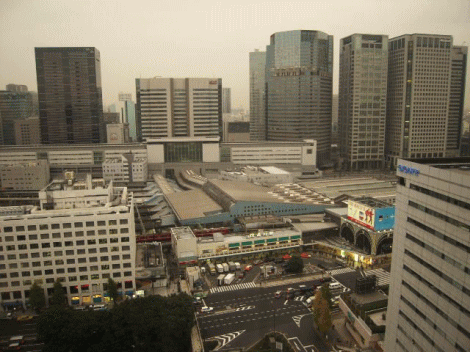 京急EXイン品川駅前から見る品川駅の全景