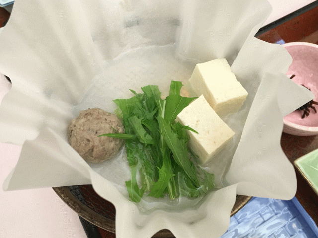 潮来ホテルの朝食の湯豆腐