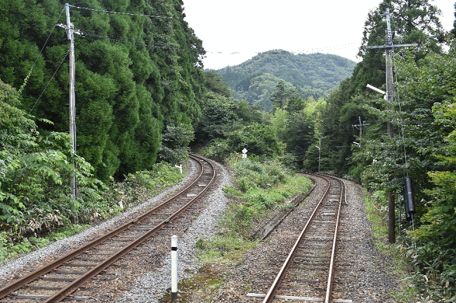 出雲坂根駅の三段スイッチバック