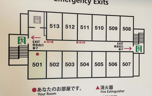 ライフイン勝田駅西の客室配置図