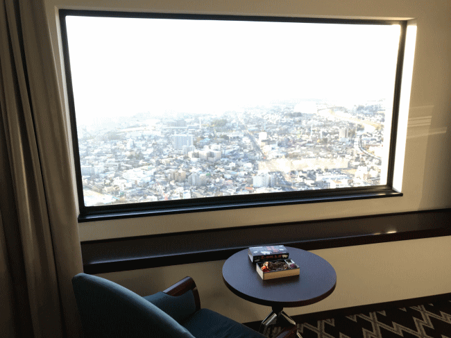 オークラアクトシティホテル浜松の窓の様子