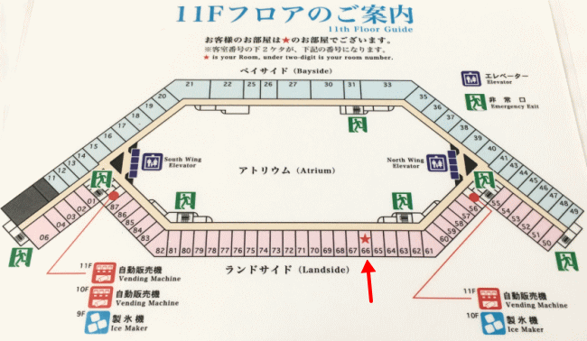 東京ベイ舞浜ホテル・クラブリゾートの客室配置図