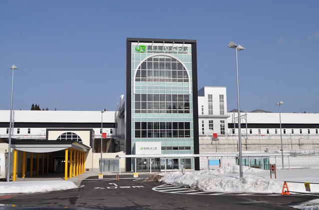 開業前の奥津軽いまべつ駅