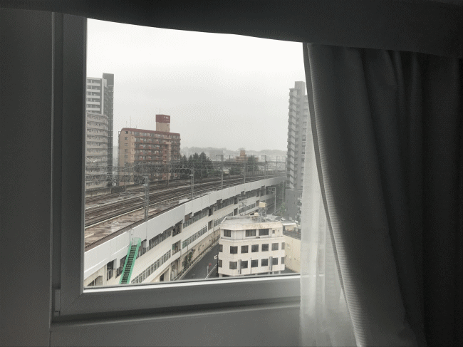 アパホテルTKP仙台駅北からの東北新幹線の眺め