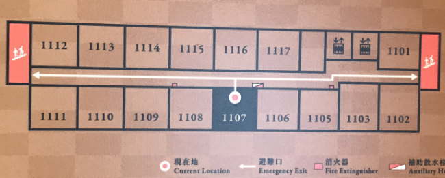 カンデオホテルズ神戸トアロードの客室配置図