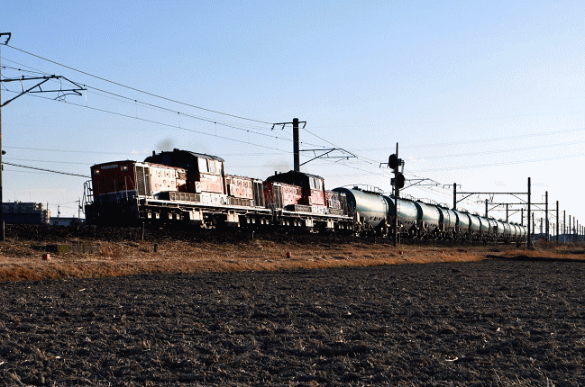 DD51石油貨物の72列車（冬季）
