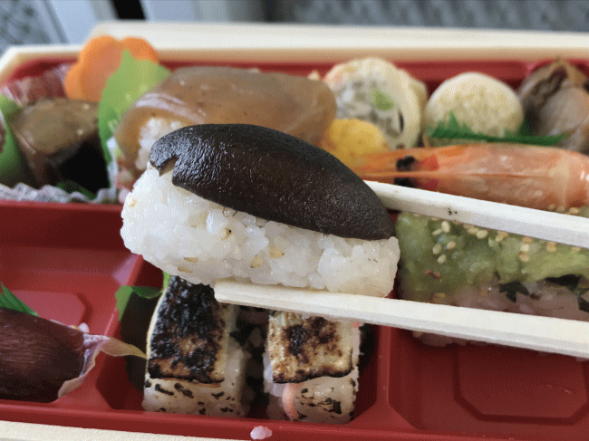 龍馬弁の椎茸寿司