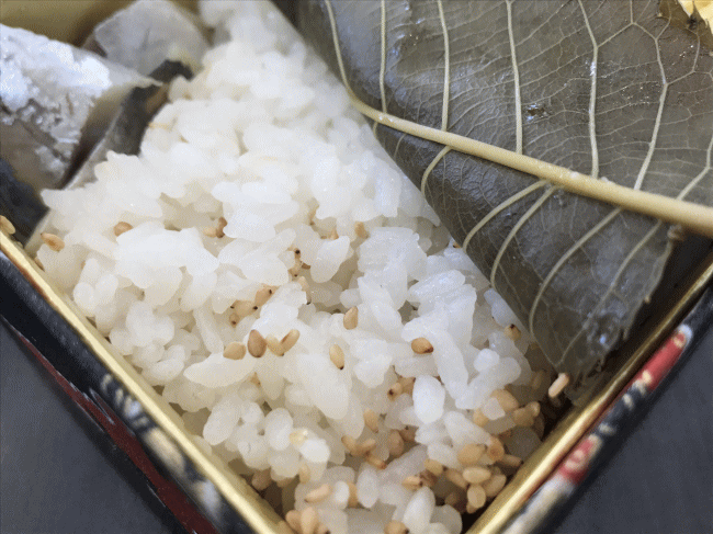 武士のあじ寿司の酢飯