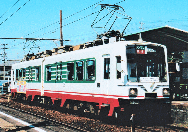 福井鉄道７７０形は１９８７年（昭和６２年）に製造された元名鉄の車両
