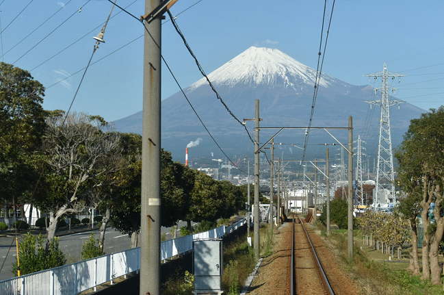 岳南鉄道から見た富士山