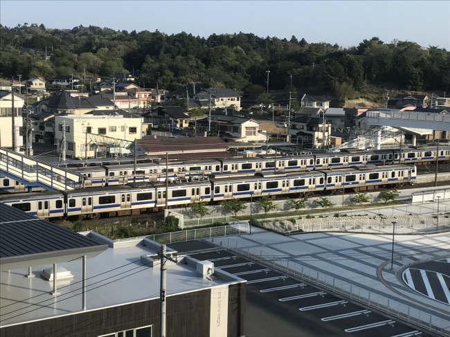 ハタゴイン福島広野から見える鉄道