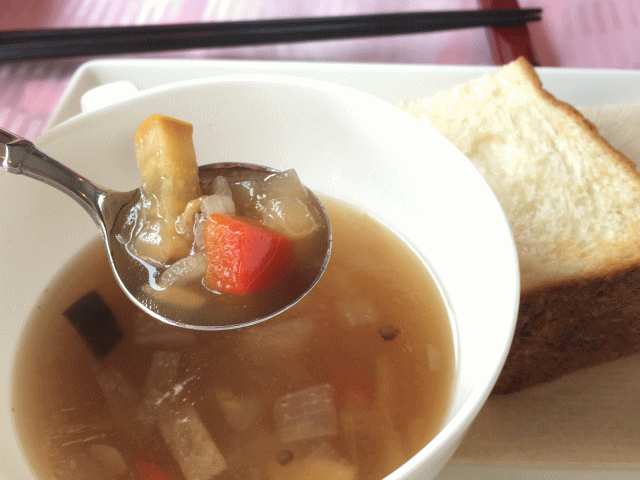 イタリアン松花堂ランチのスープ