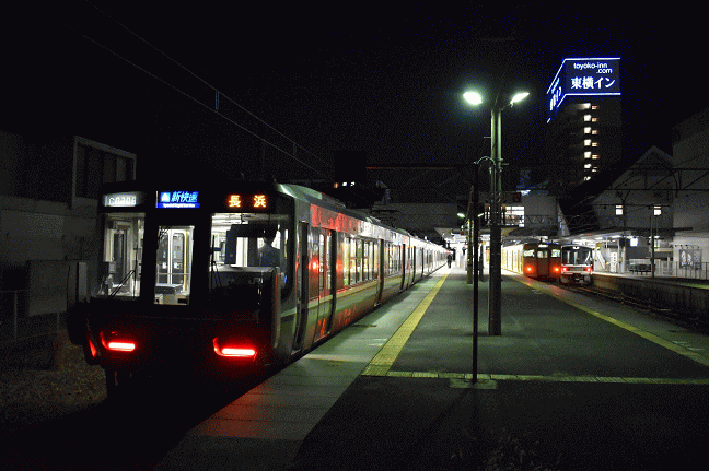 夜の播州赤穂駅