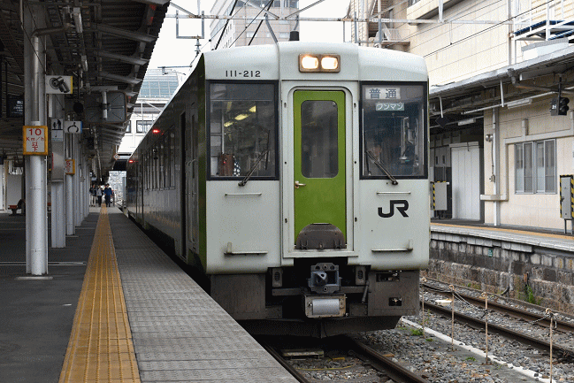 長野駅停車中のキハ110系