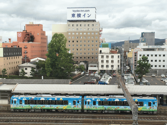 東北新幹線一ノ関駅から見た、東横イン一ノ関駅前