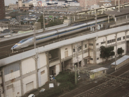 廃止間際の500系新幹線も見える