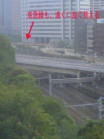ホテルラフォーレ東京から京急線も見える