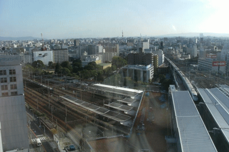 レム新大阪からの鉄道の眺め