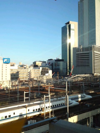 スーパーホテル名古屋駅前から、名古屋駅方向を見た写真