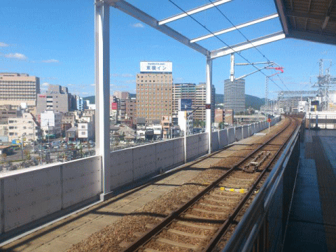 岡山駅から見た東横イン