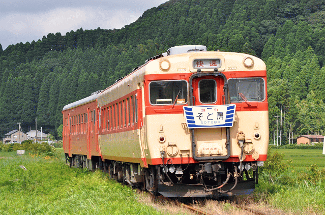 「キハ２８＋キハ５２」の快速列車の撮影