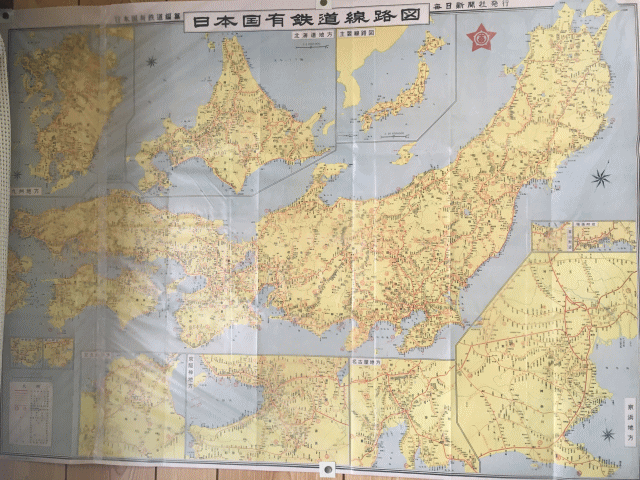 昭和28年の日本国有鉄道路線図