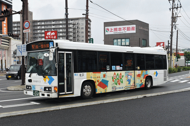 上熊本駅前から熊本都市バス第一環状線に乗車