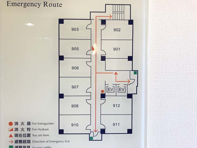 久留米ホテルエスプリの客室配置図