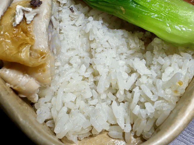 海南鶏飯のタイ米のご飯