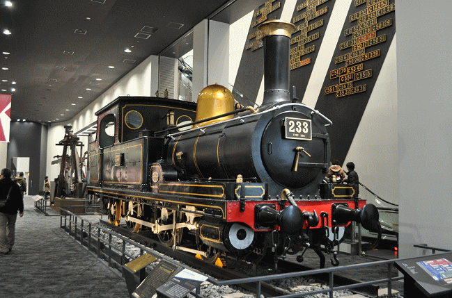 初の国産蒸気機関車（京都鉄道博物館）