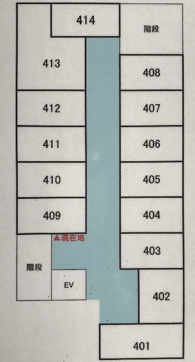松山シティホテルの客室配置図