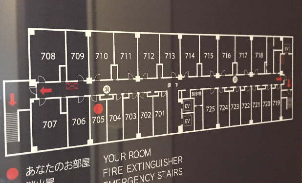 ホテルメトロポリタン秋田の客室配置図