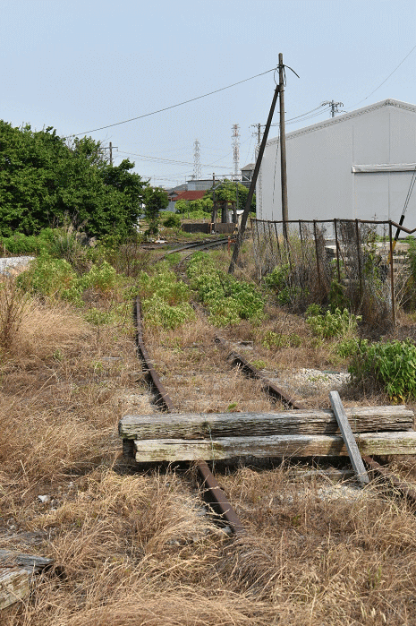 美濃赤坂から分岐していた、廃止線の昼飯線の跡