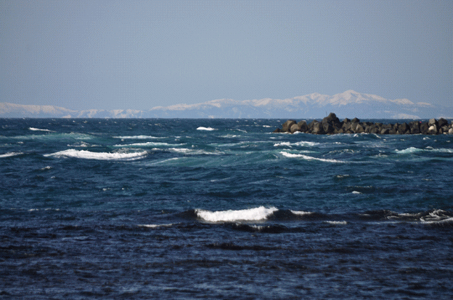 ノシャップ岬から見た樺太