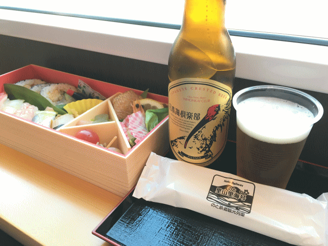 ゆったりコース・すし御膳プランで、地ビール「日本海倶楽部」を頂く