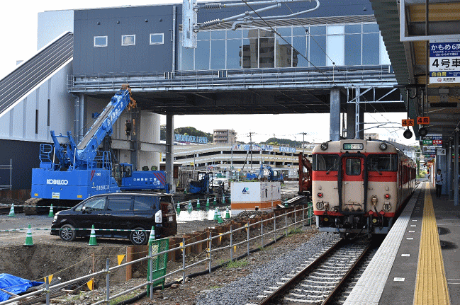 諫早駅の長崎新幹線の工事