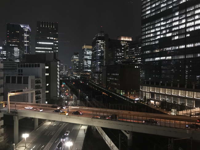 京王プレッソイン大手町から見た東京の夜景