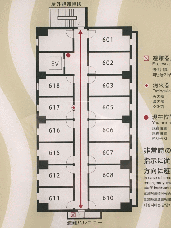スーパーホテル鹿嶋の客室配置図