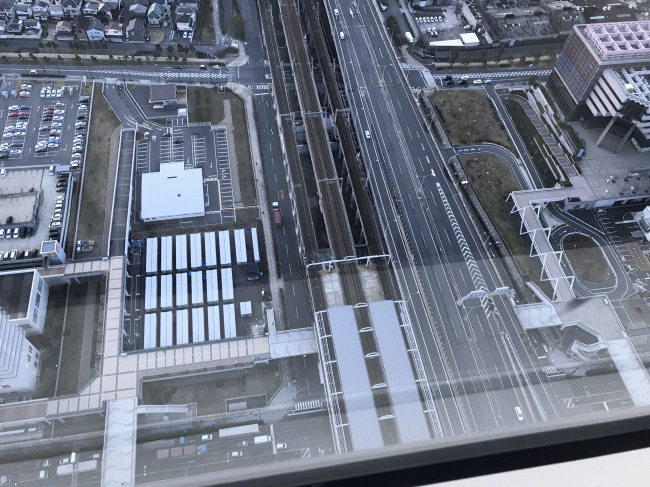 スターゲイトホテル関西エアポートから見るりんくうタウン駅
