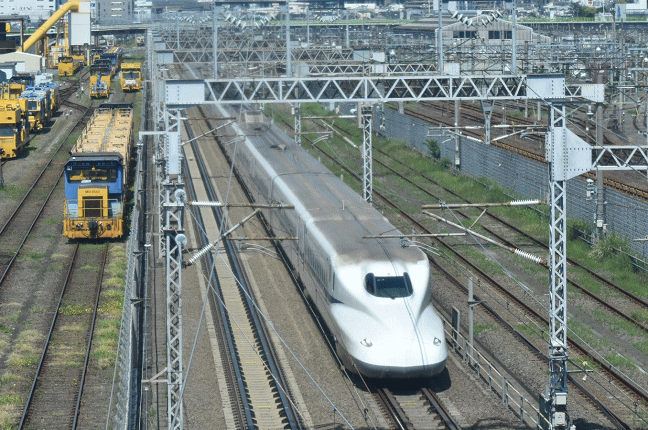 東静岡駅の自由通路からも新幹線を撮影