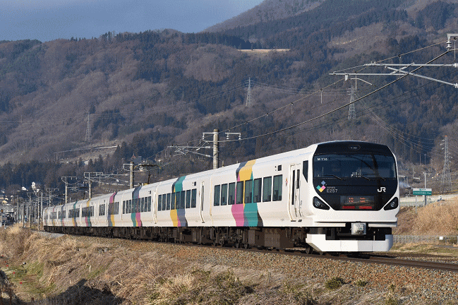Ｅ２５７系による篠ノ井線の快速列車