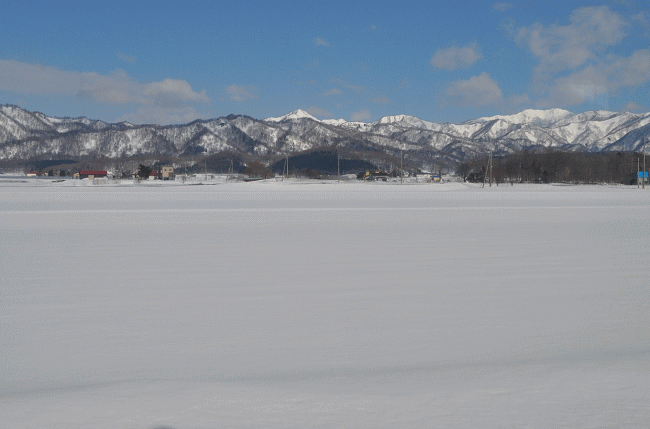 札沼線の沿線の写真（雪景色）