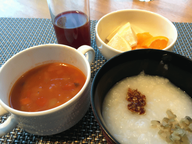ストリングスホテル名古屋の朝食のお粥