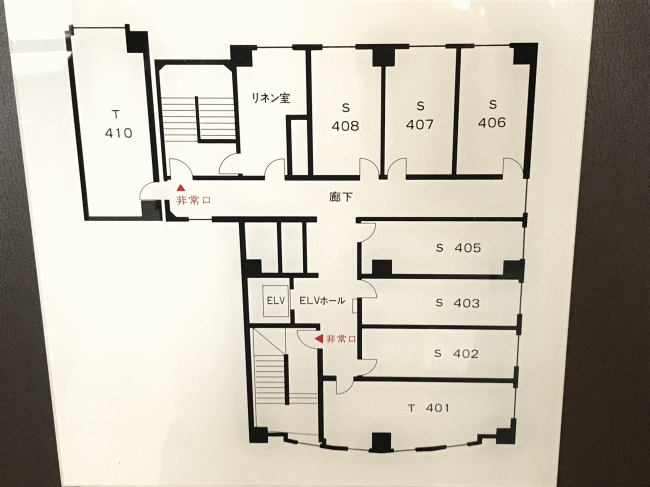 ホテルサンロード熊本の客室配置図