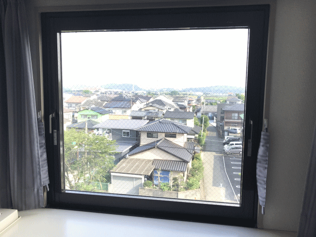 ホテルサンロード熊本の窓